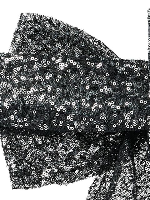 Maison Michel Wicole sequin-embellished headband - Black - zdjęcie produktu nr 2