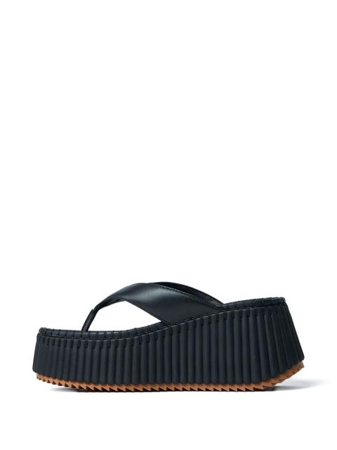 Chloé 80mm platform toe-post sandals - Black