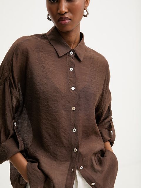 Answear.LAB koszula z domieszką jedwabiu - zdjęcie produktu nr 2