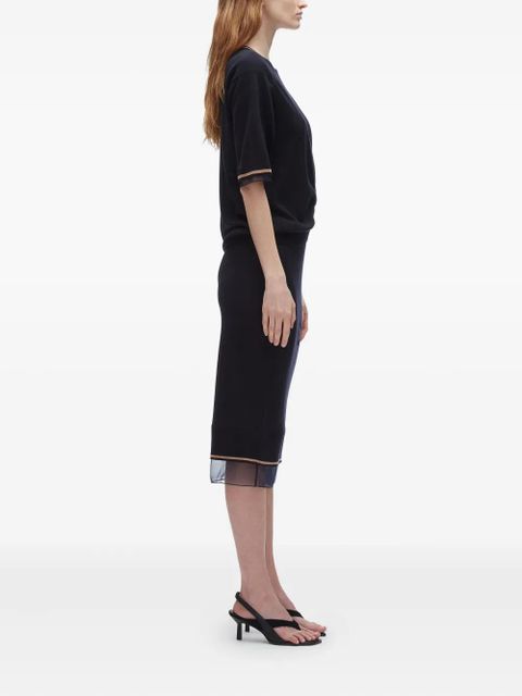 3.1 Phillip Lim twist-detail wool dress - Blue - zdjęcie produktu nr 2