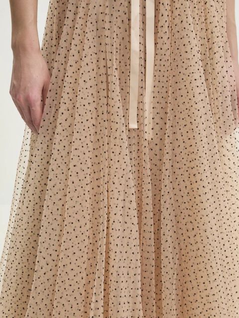 Answear.LAB spódnica kolor beżowy maxi rozkloszowana