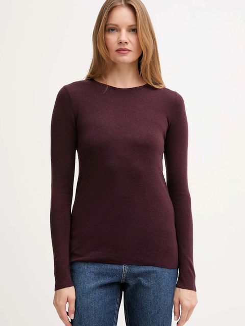 Mos Mosh sweter wełniany damski kolor beżowy lekki 168080 - zdjęcie produktu nr 1