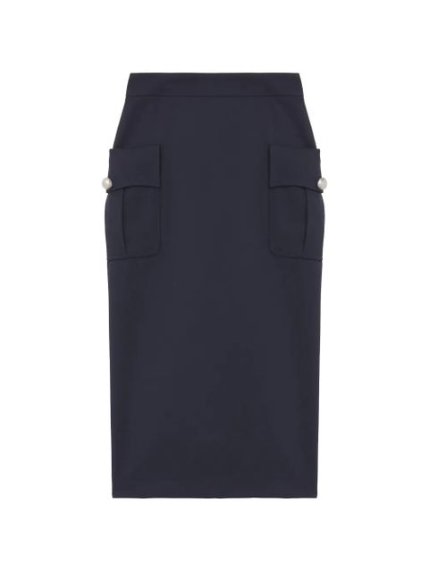 Alexander McQueen patch-pocket midi skirt - Blue - zdjęcie produktu nr 1