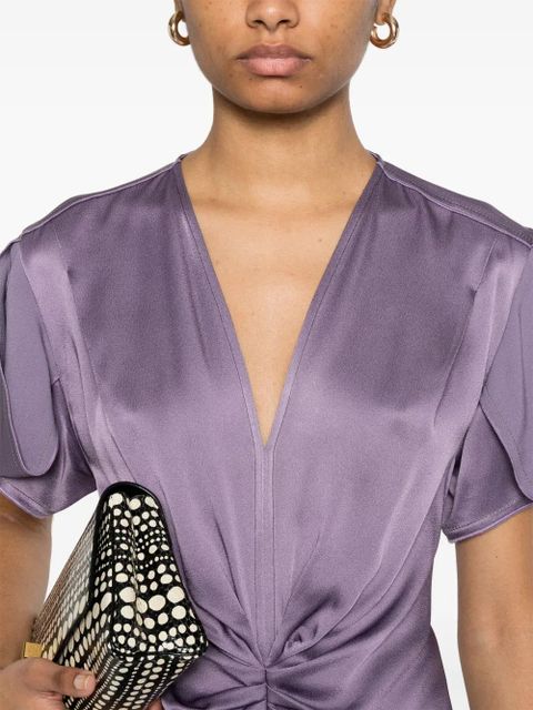 Victoria Beckham satin maxi dress - Purple