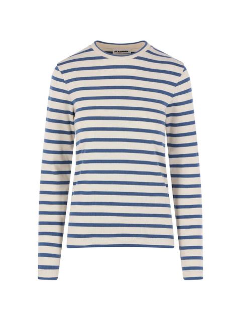 Jil Sander striped T-shirt - White - zdjęcie produktu nr 1