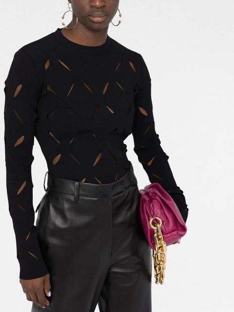 Versace cut-out knitted jumper - Black - zdjęcie produktu nr 2