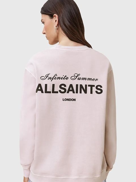 AllSaints bluza bawełniana SOLEIL damska kolor szary z nadrukiem W222JC - zdjęcie produktu nr 2