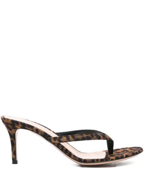 Gianvito Rossi Calypso leopard-print sandals - Brown - zdjęcie produktu nr 1