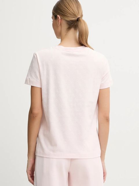 Guess t-shirt bawełniany RHOMBUS damski kolor różowy V5BI14 I3Z14