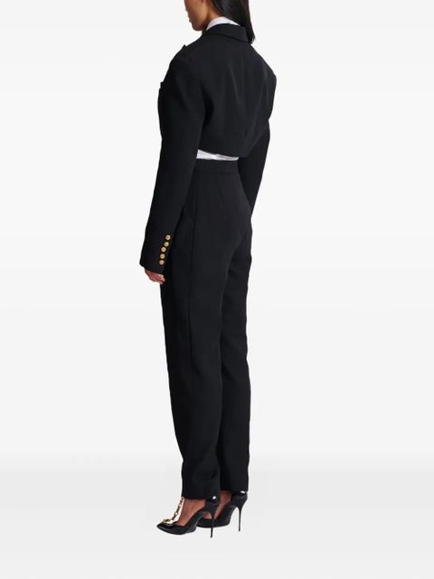 Balmain grain-de-poudre buttoned jacket - Black