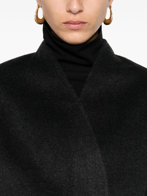 ANINE BING self-tie wool-cashmere coat - Grey