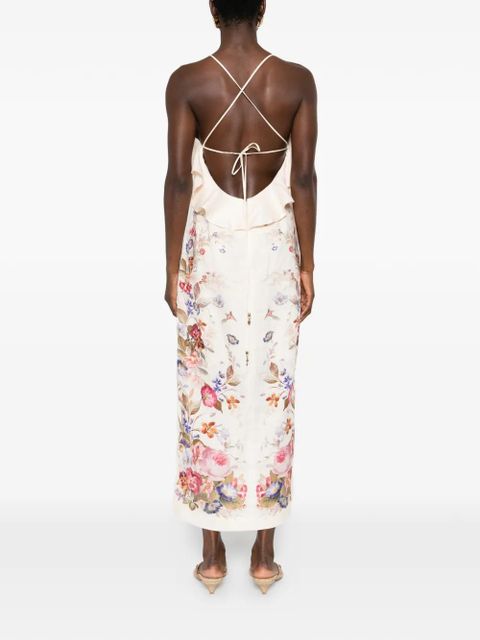 ZIMMERMANN Patience Frill midi dress - Neutrals