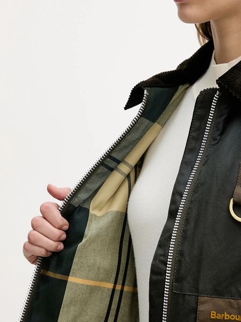 Barbour kurtka bawełniana Kearton kolor zielony przejściowa LWX1518