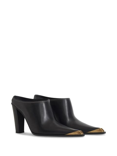 ETRO metallic toe-cap leather mules - Black