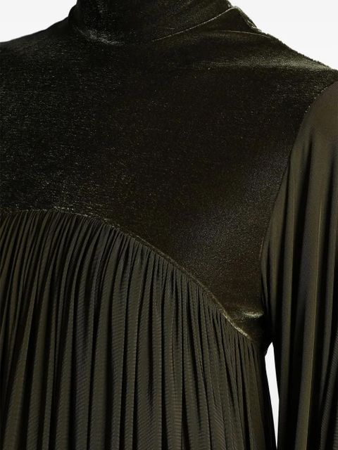 ZIMMERMANN Memento high-neck pleated dress - Green