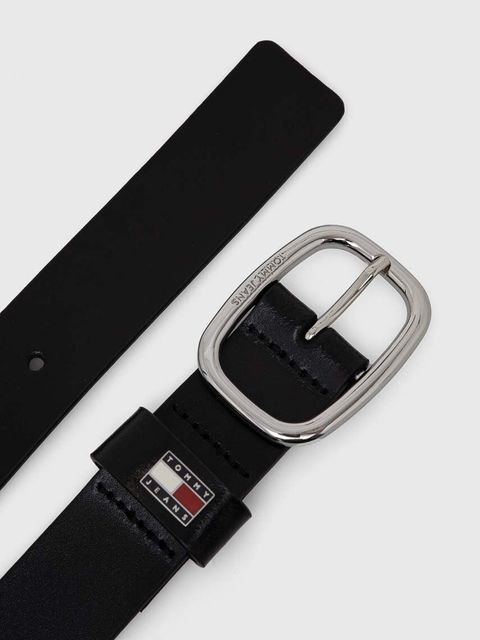 Tommy Jeans pasek skórzany damski kolor czarny AW0AW15836 - zdjęcie produktu nr 2
