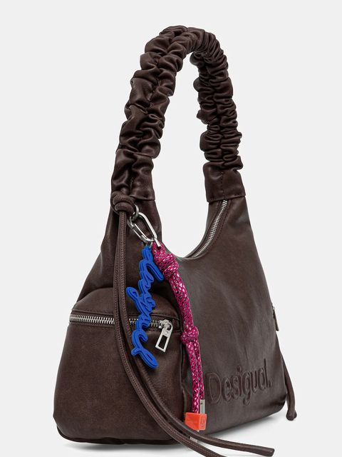 Desigual torebka HALF LOGO MONTVIL kolor brązowy 25WAXPAY