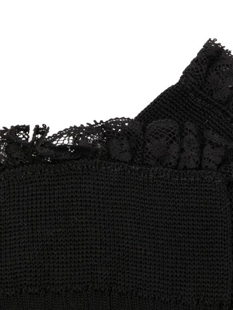 Prada lace trim knee-length socks - Black - zdjęcie produktu nr 2