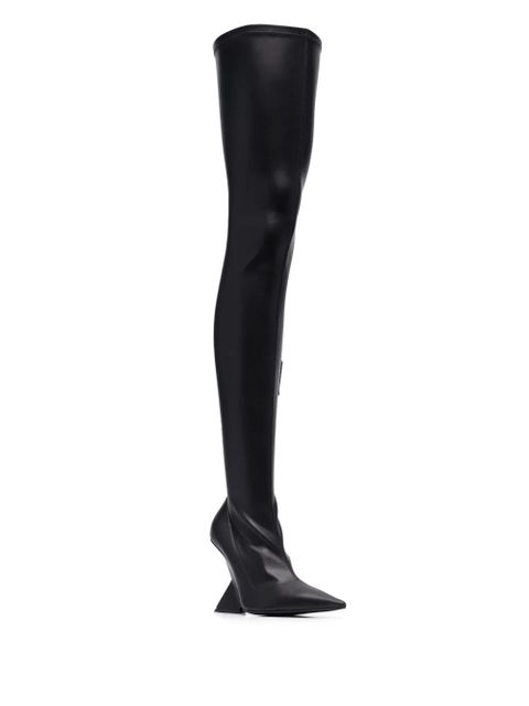 The Attico Cheope 105mm leather above-knee boots - Black - zdjęcie produktu nr 2