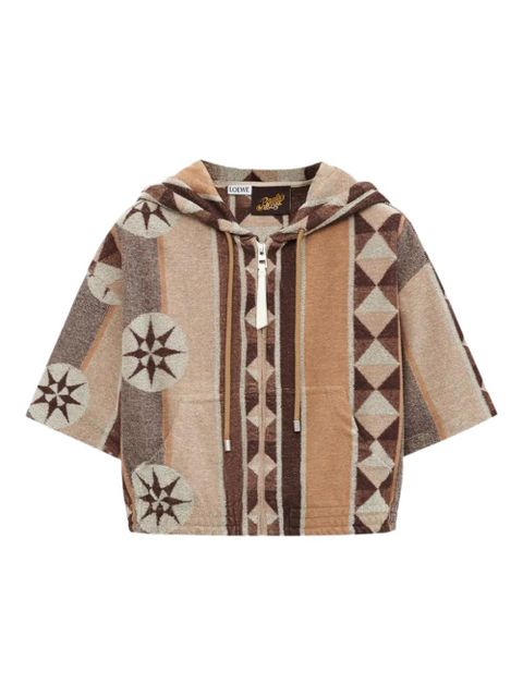 LOEWE geometric-pattern hoodie - Neutrals - zdjęcie produktu nr 1