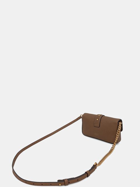 Pinko torebka skórzana kolor brązowy 105353 A2OX - zdjęcie produktu nr 2