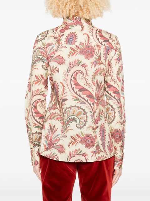 ETRO paisley-print poplin shirt - Neutrals
