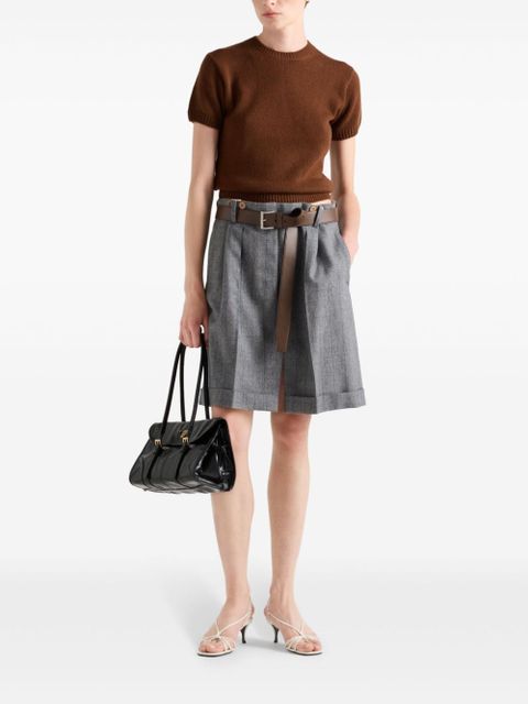 Prada pinstriped wool miniskirt - Grey - zdjęcie produktu nr 2