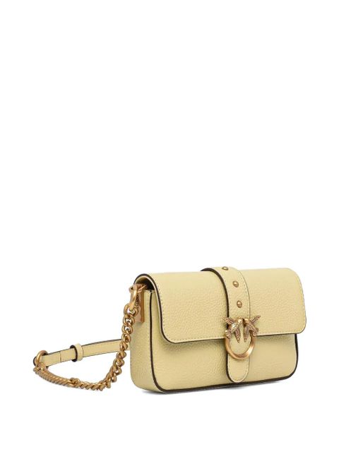 PINKO Love Birds leather mini crossbody bag - Yellow - zdjęcie produktu nr 2