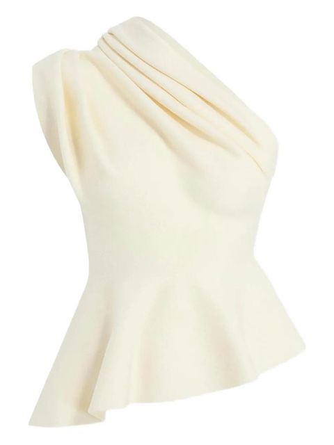 KHAITE draped one-shoulder top - White - zdjęcie produktu nr 1