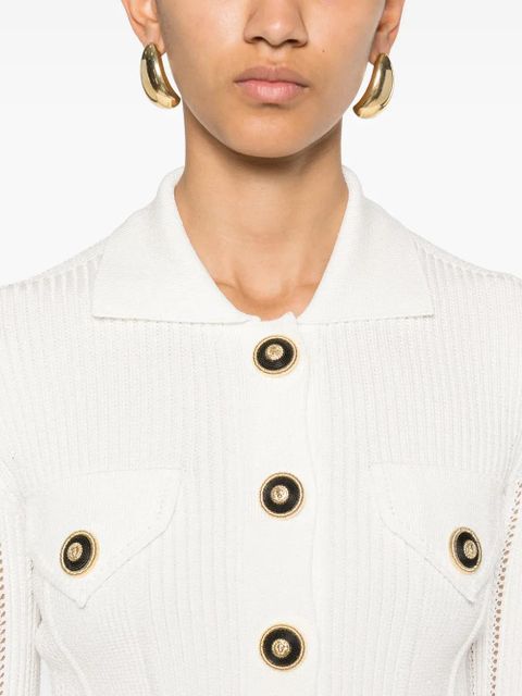 Balmain ribbed cardigan - White