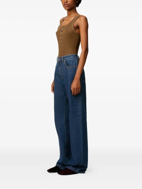 AMI Paris cotton wide-leg jeans - Blue