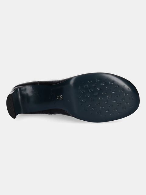 Patrizia Pepe botki skórzane damskie kolor czarny na słupku 8Y0119 L121 K103