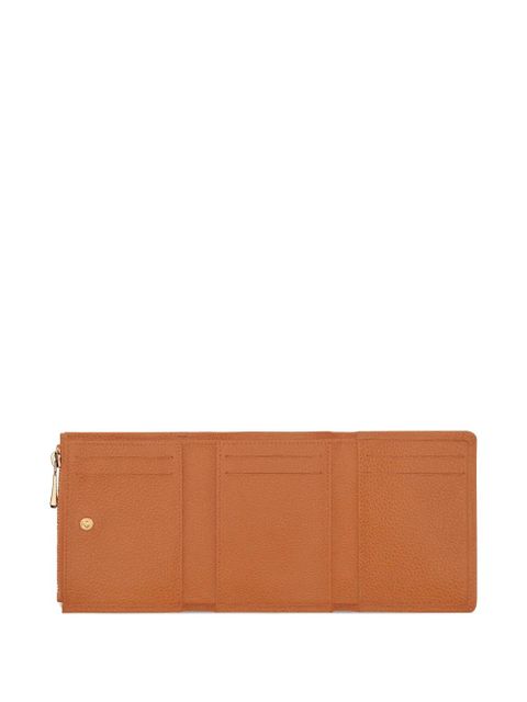 Longchamp Le Foulonné zipped compact wallet - Brown