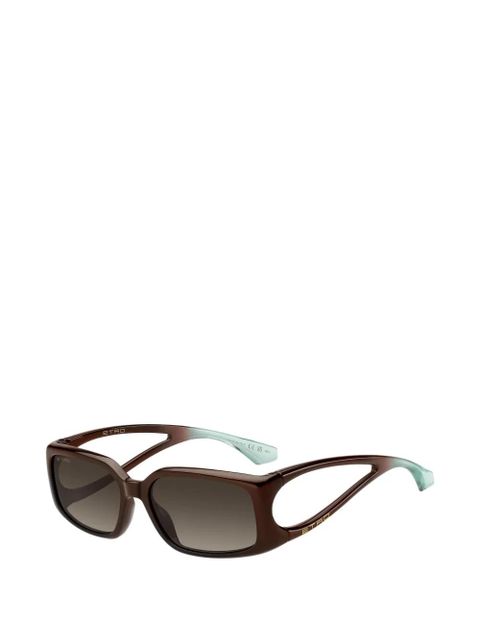 ETRO cut-out rectangular sunglasses - Brown - zdjęcie produktu nr 2