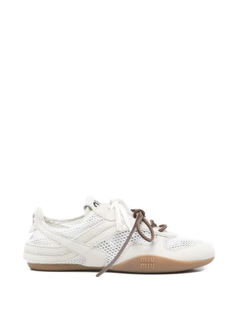 Miu Miu mesh lace-up sneakers - White - zdjęcie produktu nr 1