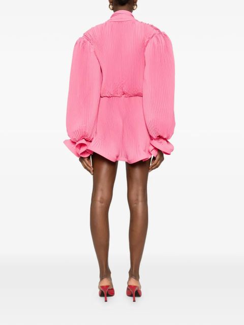 Rowen Rose ruffled-detail mini dress - Pink