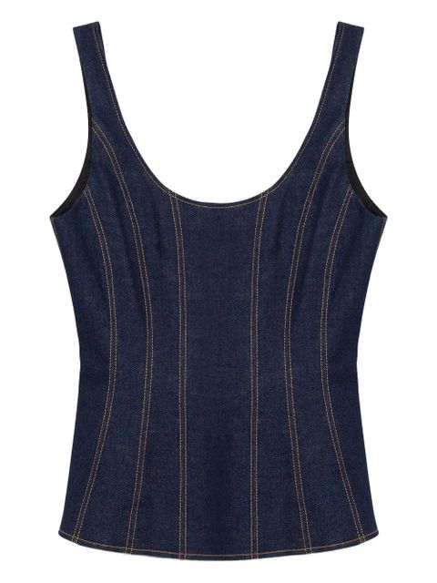 Simkhai Lachlan denim top - Blue - zdjęcie produktu nr 1