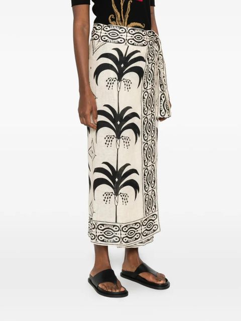 Johanna Ortiz Significado Poderoso midi skirt - Neutrals