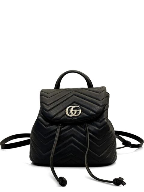 Gucci mini GG Marmont quilted backpack - Black - zdjęcie produktu nr 1
