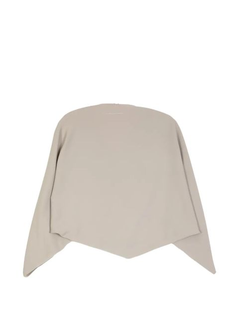 MM6 Maison Margiela V-neck blouse - Neutrals - zdjęcie produktu nr 2