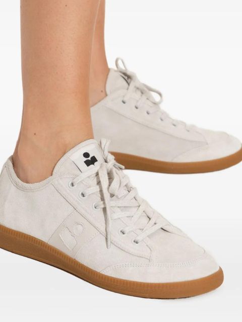 ISABEL MARANT Klyce suede lace-up sneakers - Neutrals