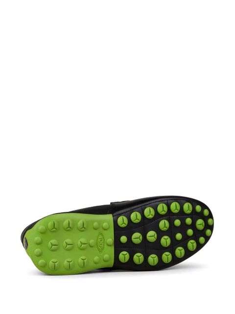 Tod's Automobili Lamborghini slip-on leather driving shoes - Black