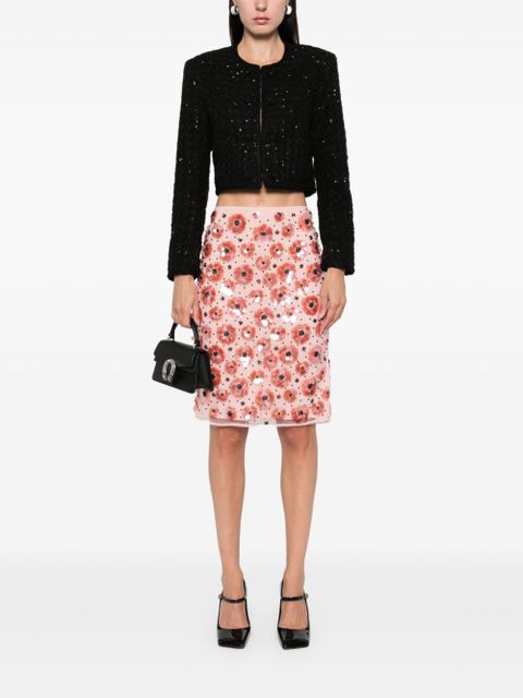 ROTATE BIRGER CHRISTENSEN bouclé cropped jacket - Black - zdjęcie produktu nr 2