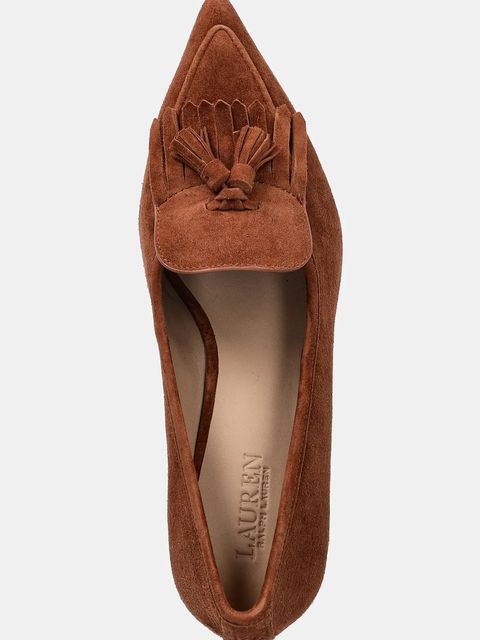 Lauren Ralph Lauren szpilki zamszowe Adrienne Klt kolor brązowy 802P04172002