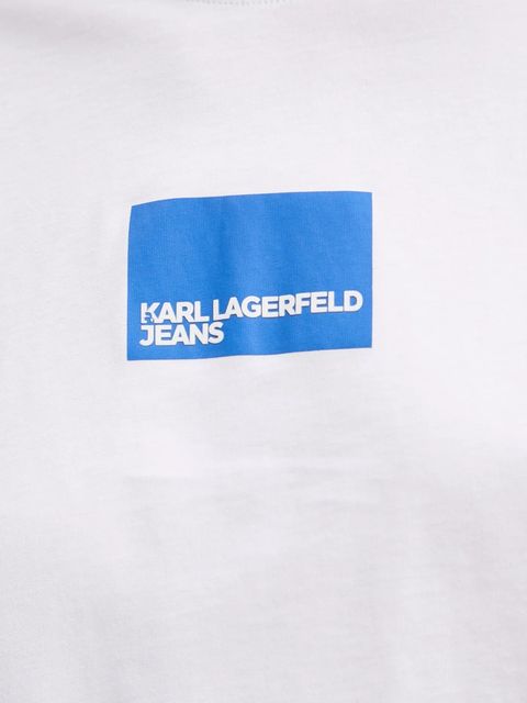 Karl Lagerfeld Jeans t-shirt bawełniany damski kolor biały A1W17006