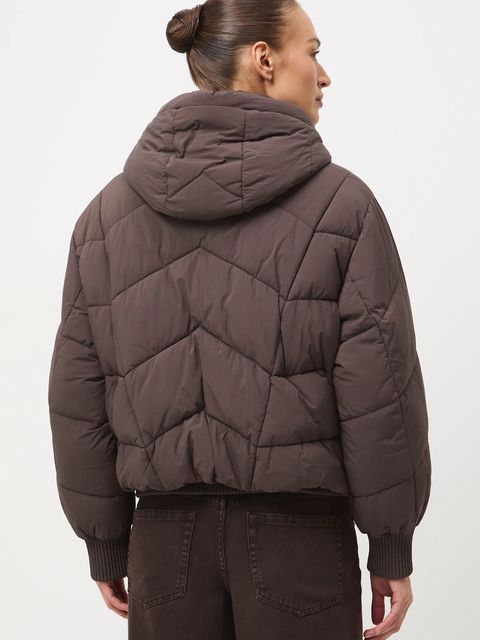 Medicine kurtka damska kolor brązowy zimowa oversize - zdjęcie produktu nr 2