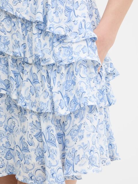 Hollister Co. sukienka kolor biały mini rozkloszowana KI359-5239