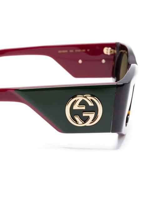 Gucci Eyewear colourblock sunglasses - Multicolour