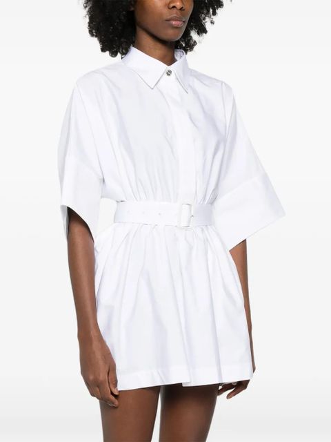 Givenchy belted shirt mini dress - White