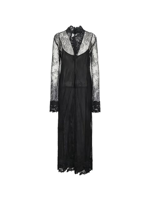 Blumarine Chantilly-lace midi dress - Black - zdjęcie produktu nr 2